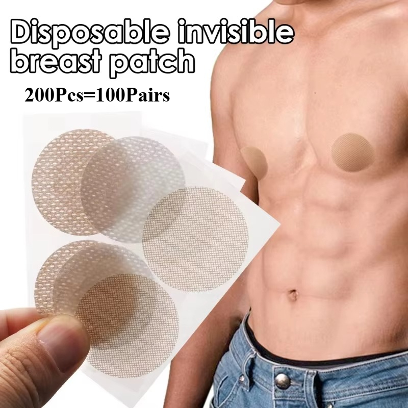 Nipple Cover Pasties - 200pcs Invisible Men Nipple Cover Waterproof