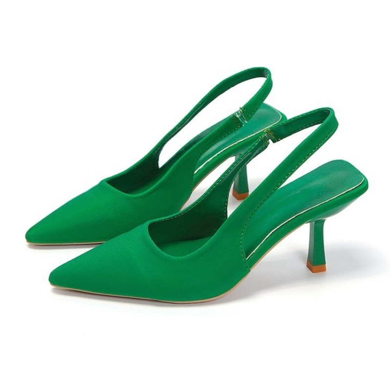 Slip Dress Satin - Women's Elegant Pointed Toe Slingback Pumps