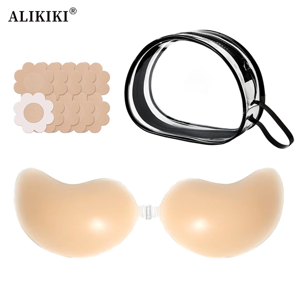 Strapless Bra Backless - Invisible Sticky Bra and Nipple Covers