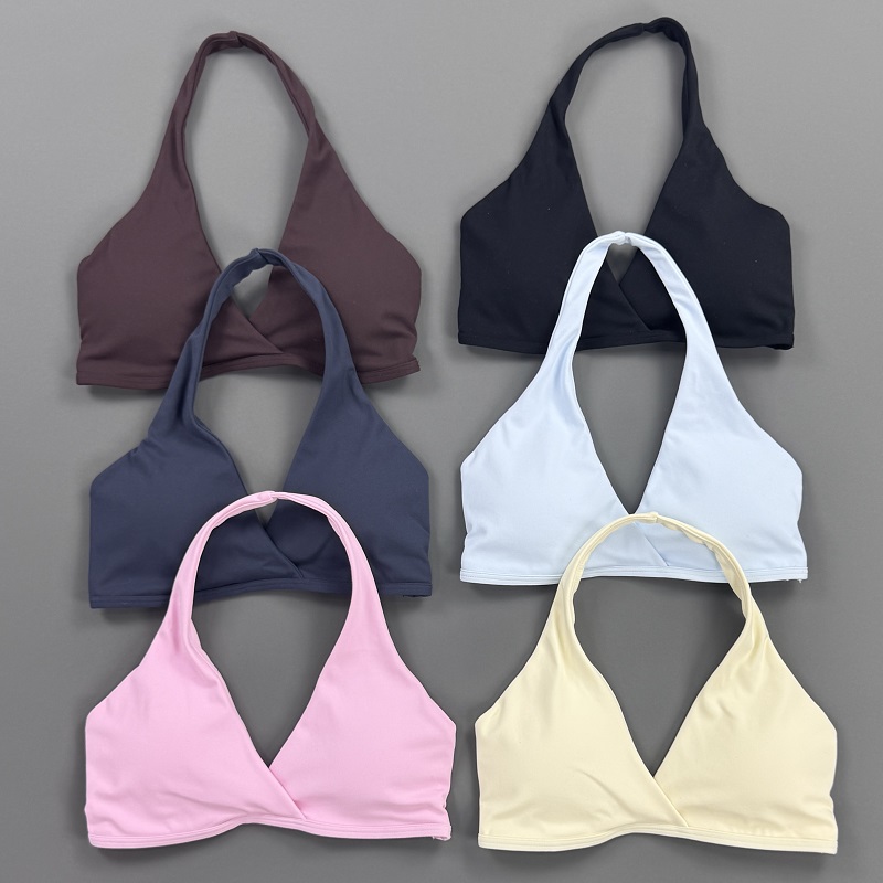Sports Bra High Impact - Gym Top Women Halter Neck Sports