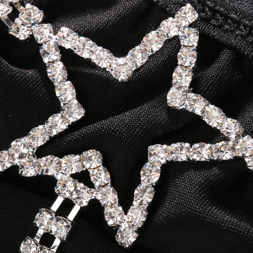 Sexy Crystal Star Waist Thong  - Thong Bikini Women review and price