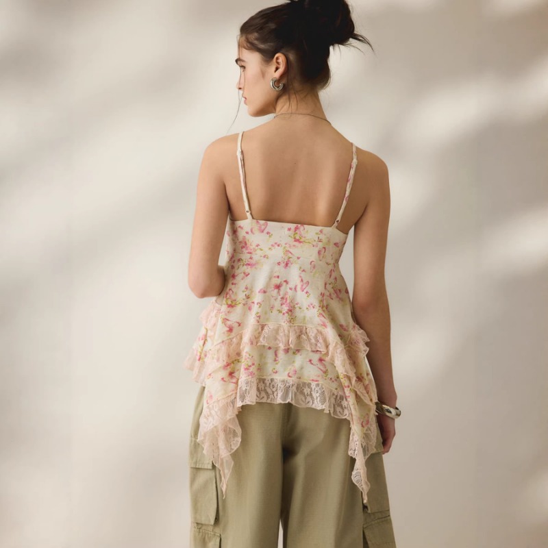Vintage Floral Chiffon Cami To - Cami Top Lace review and price