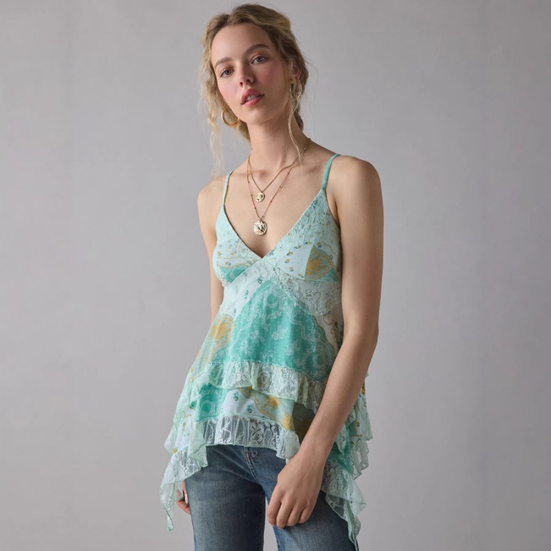 Vintage Floral Chiffon Cami To - Cami Top Lace review and price