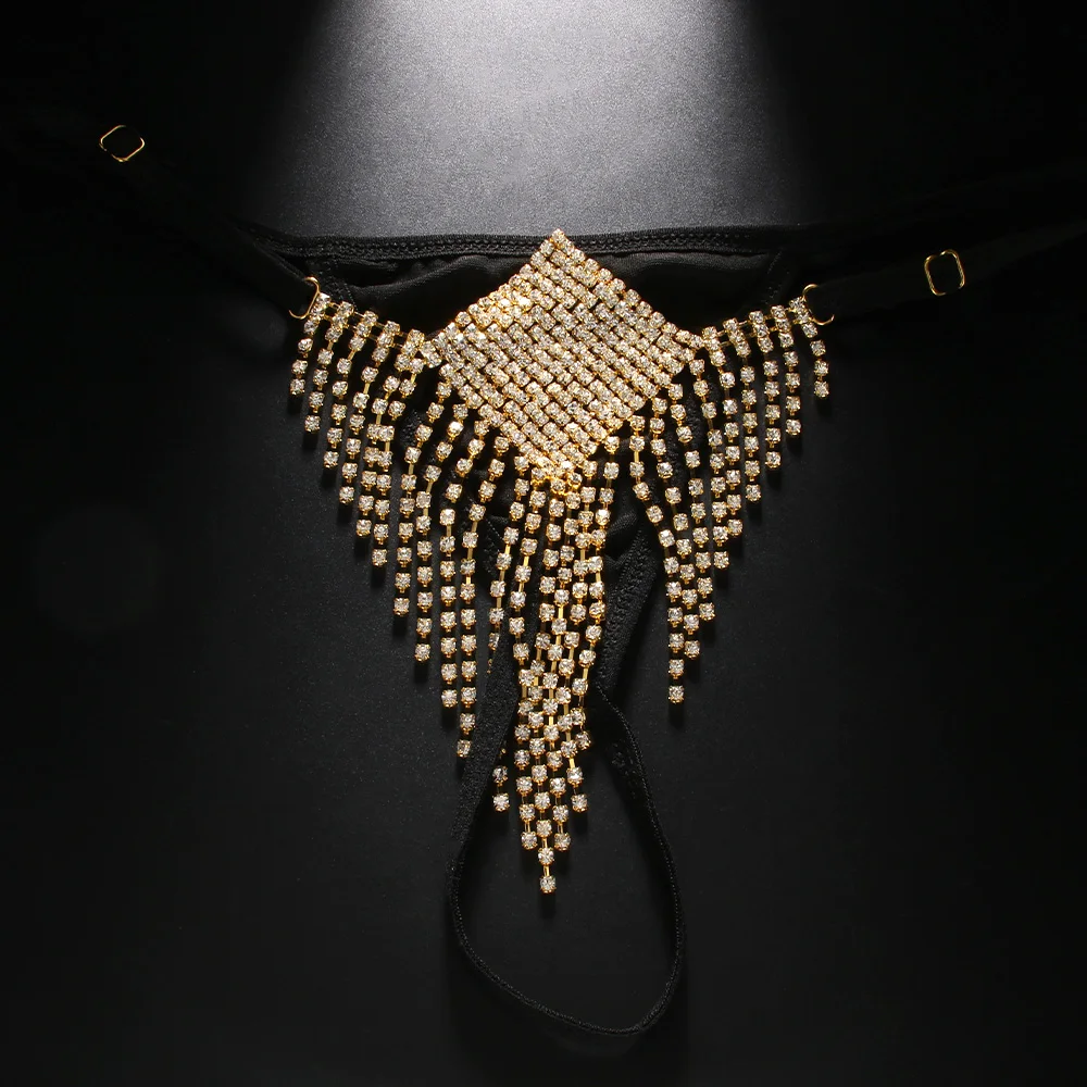 Stonefans Square Tassel Rhines - Thong Bikini Women review and price