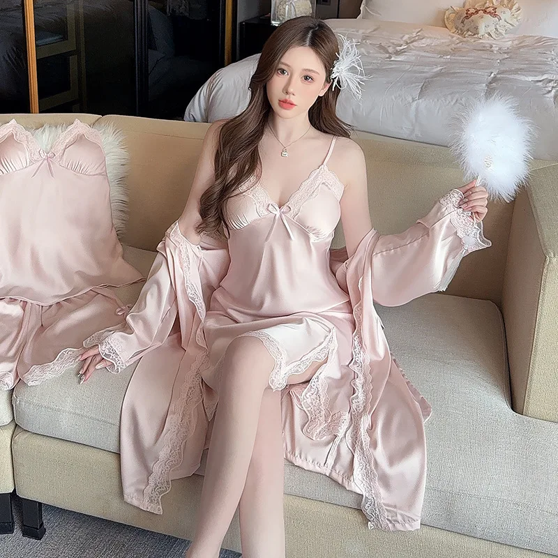 Luxury Ice Silk Camisole Night - Robe Silk Women review and price