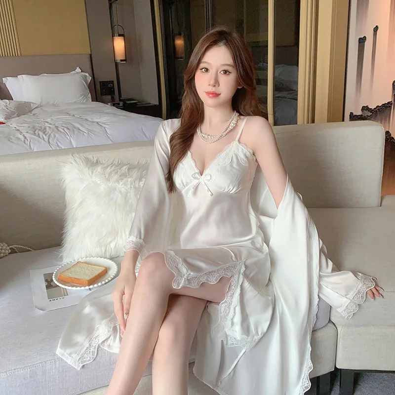 Luxury Ice Silk Camisole Night - Robe Silk Women review and price