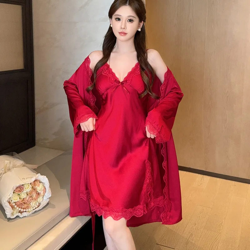 Luxury Ice Silk Camisole Night - Robe Silk Women review and price