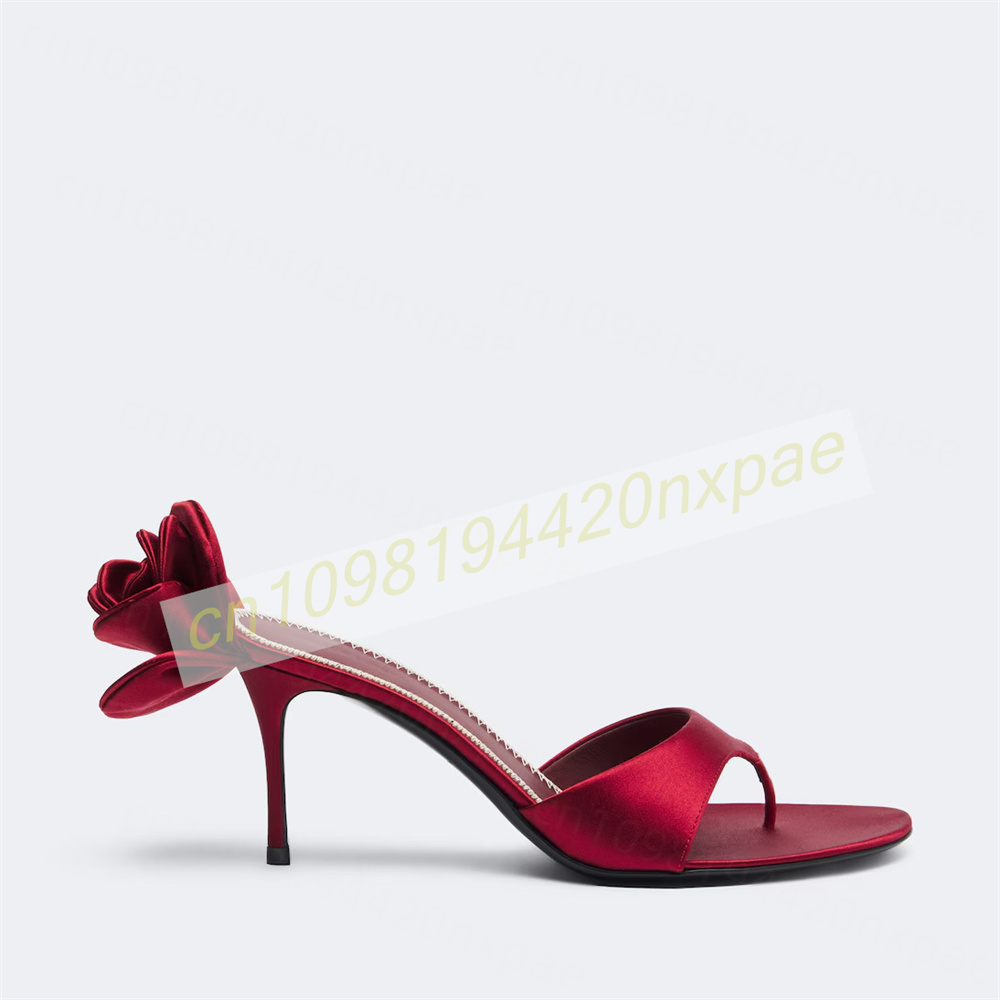 Women Red Satin Thong Mule San - Slip Dress Satin review and price