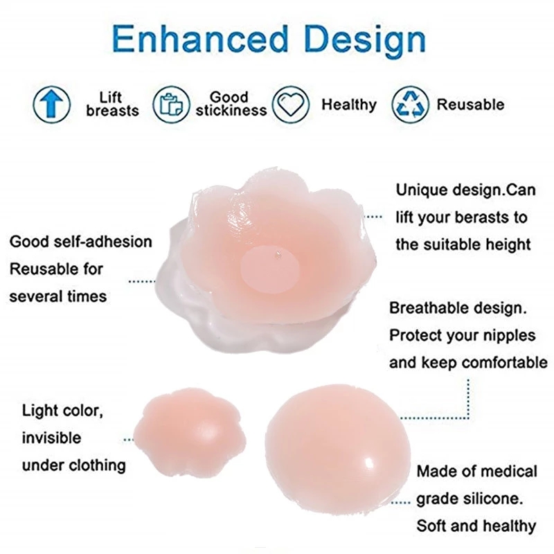 Reusable Women Breast Petals L - Strapless Bra Backless review and price