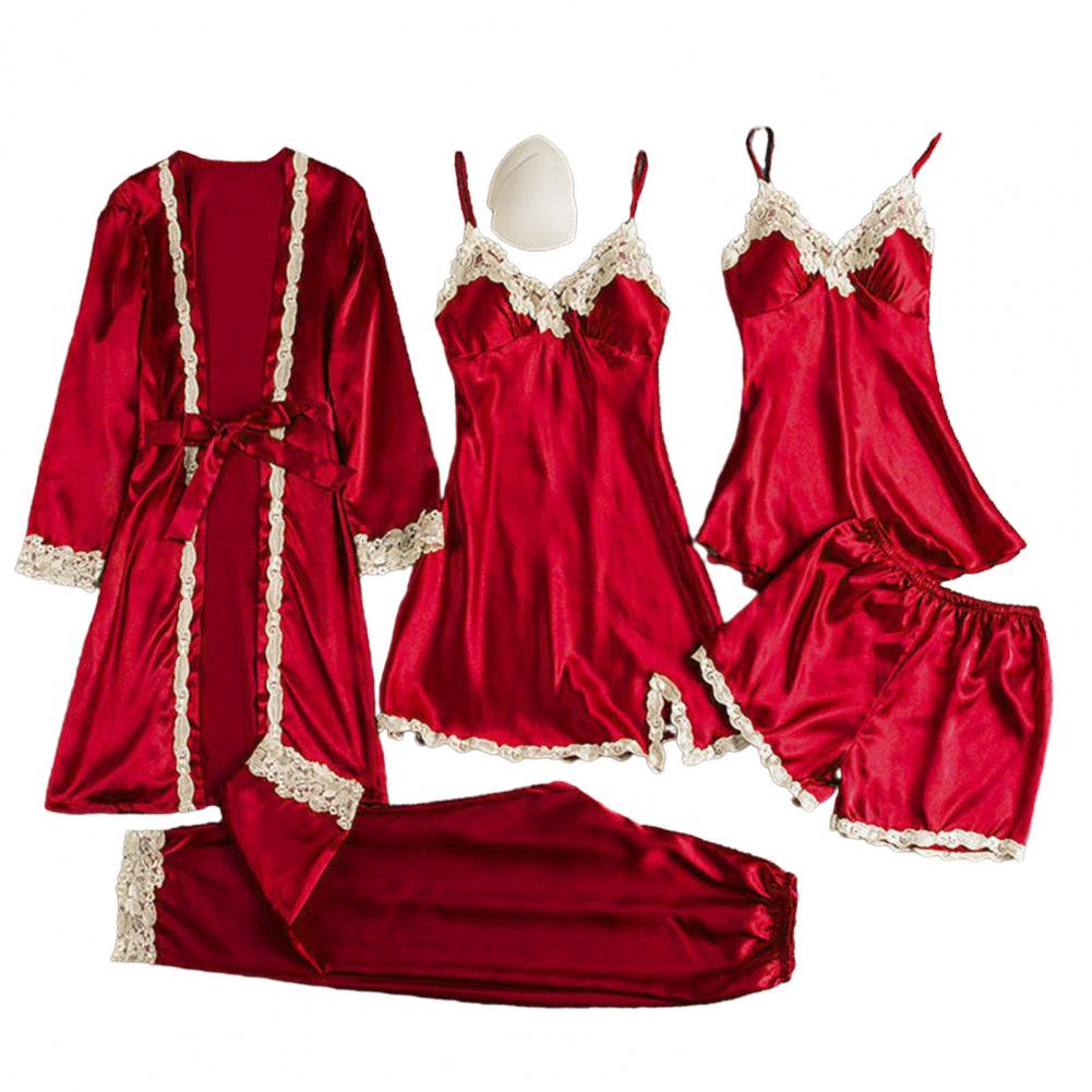 Silk-like Pajama Set Elegant S - Robe Silk Women review and price