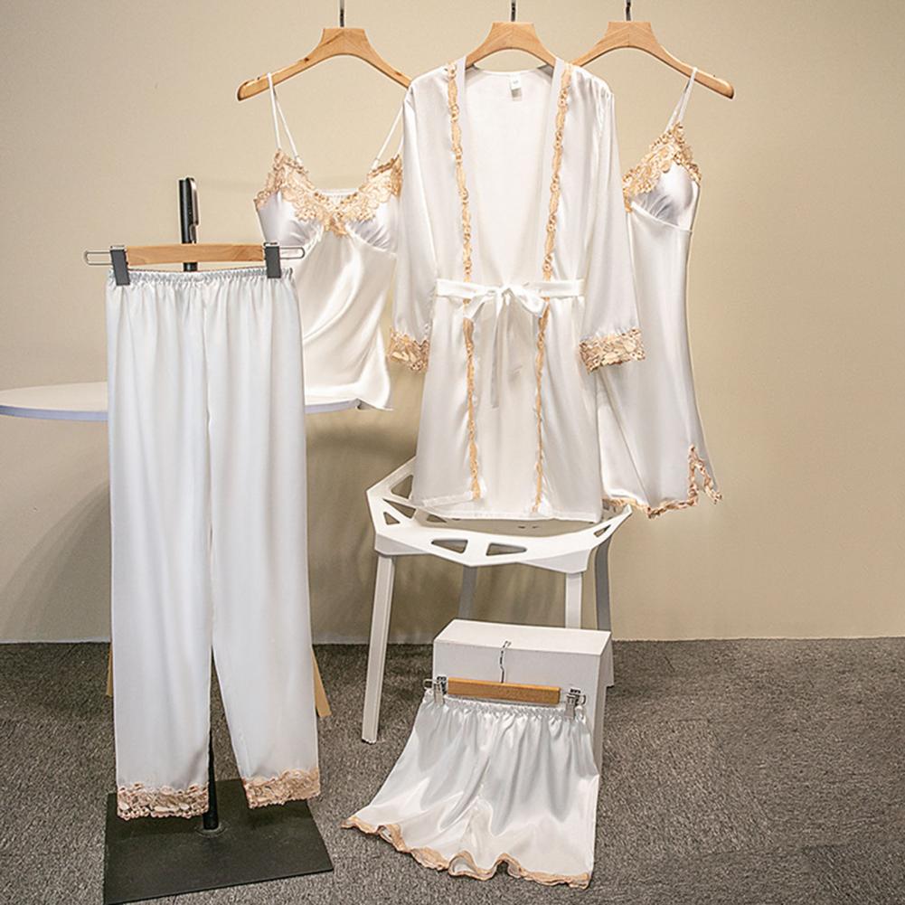Silk-like Pajama Set Elegant S - Robe Silk Women review and price