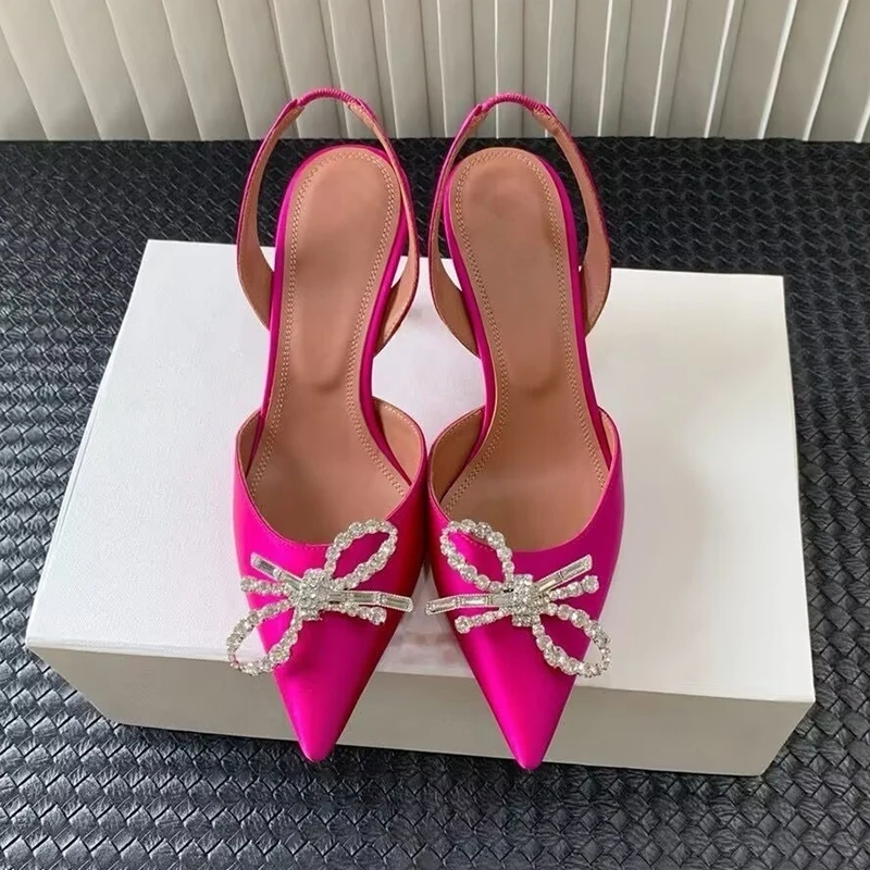 Crystal Bow-knot Thin Heels Sa - Slip Dress Satin review and price
