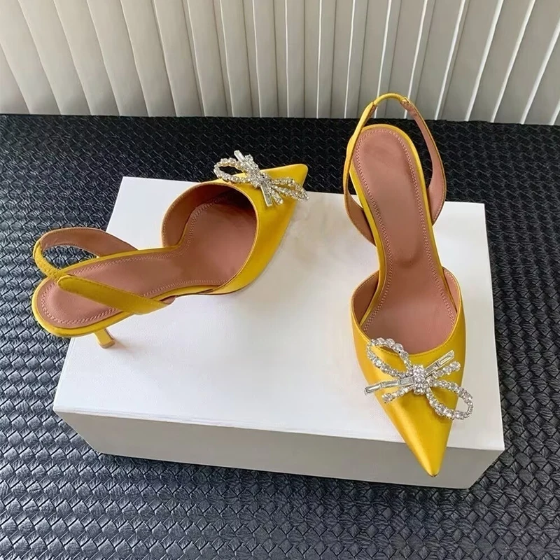 Crystal Bow-knot Thin Heels Sa - Slip Dress Satin review and price